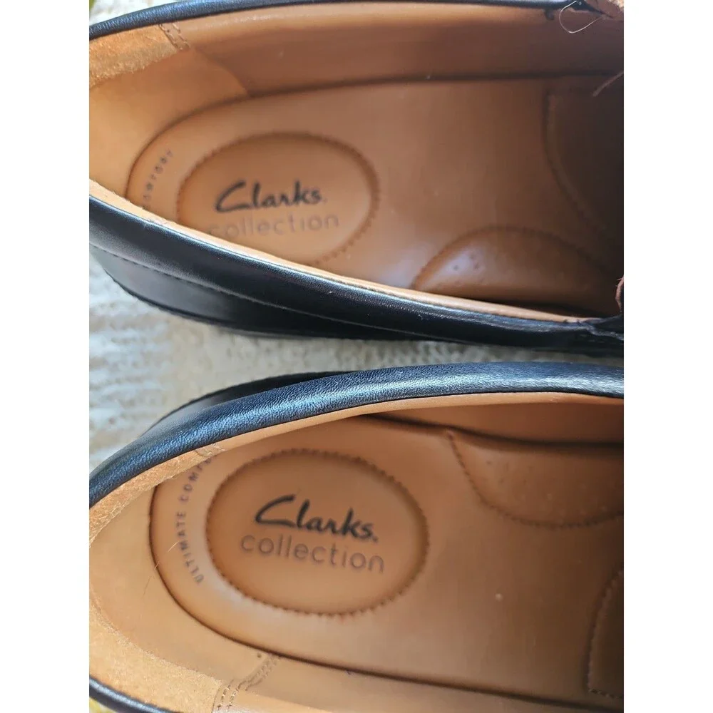 NEW Clarks Tilden Free Slip-On Loafer 26110312 Black Leather  Sz 13 M
